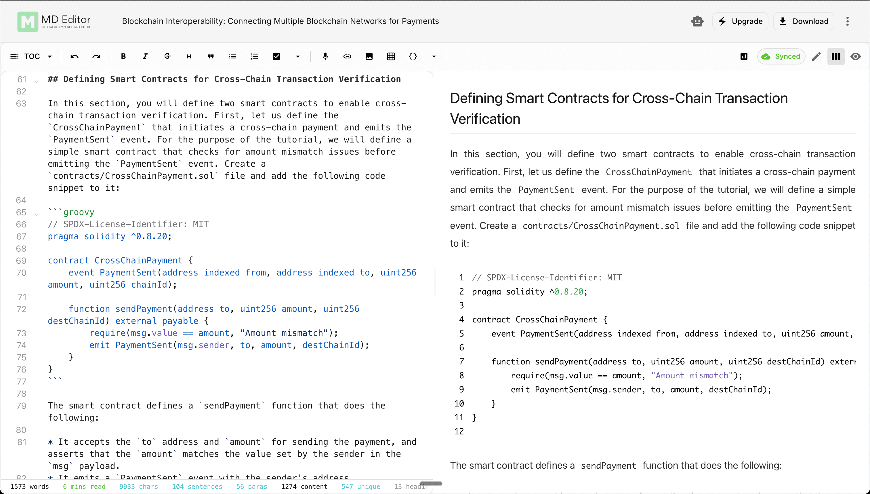 Split View Editor