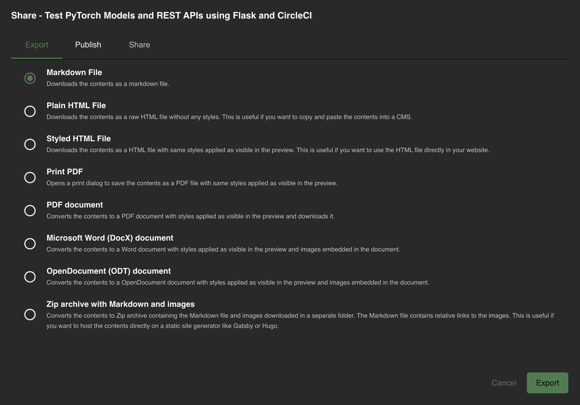 Tools overview